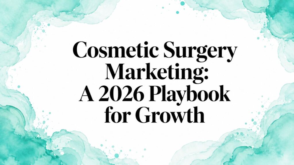 Cosmetic Surgery Marketing: A 2026 Playbook for Growth
