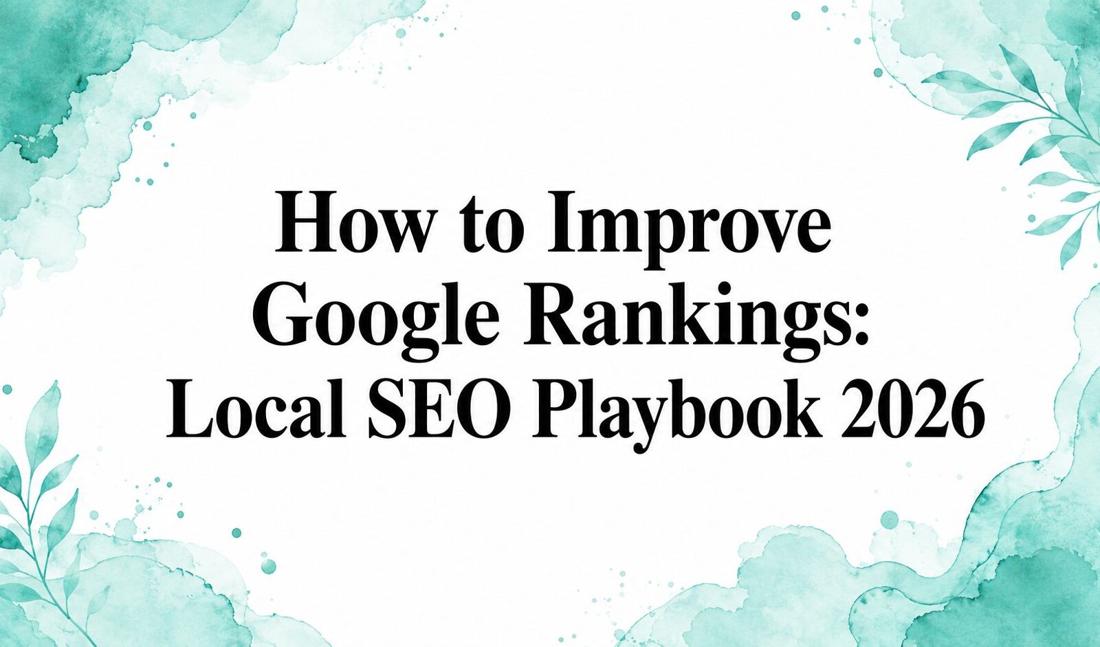 How to Improve Google Rankings: Local SEO Playbook 2026