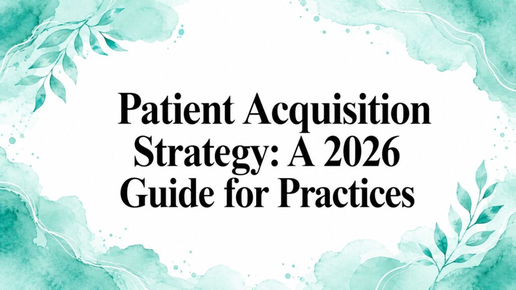 Patient Acquisition Strategy: A 2026 Guide for Practices