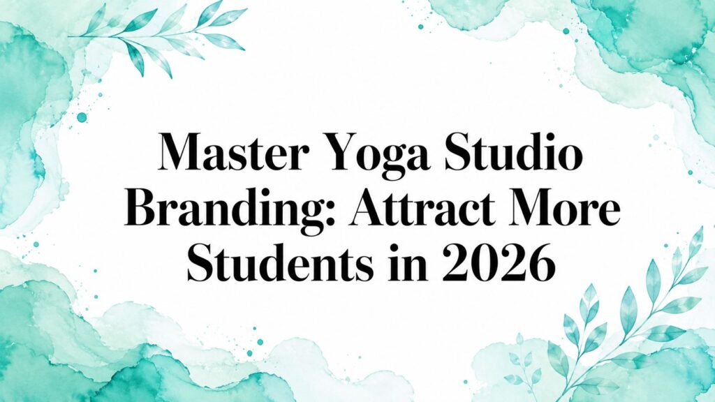 Master Yoga Studio Branding: Attract More Students in 2026