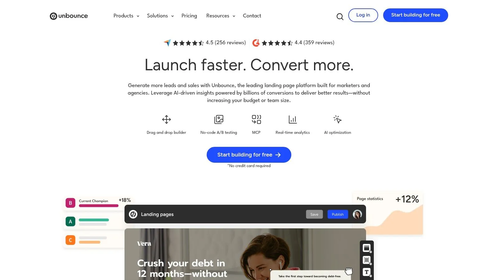 Unbounce landing page builder