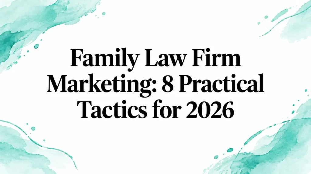 Family Law Firm Marketing: 8 Practical Tactics for 2026