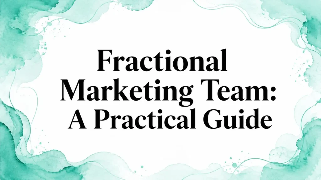 Fractional Marketing Team Guide for Practices (2026)