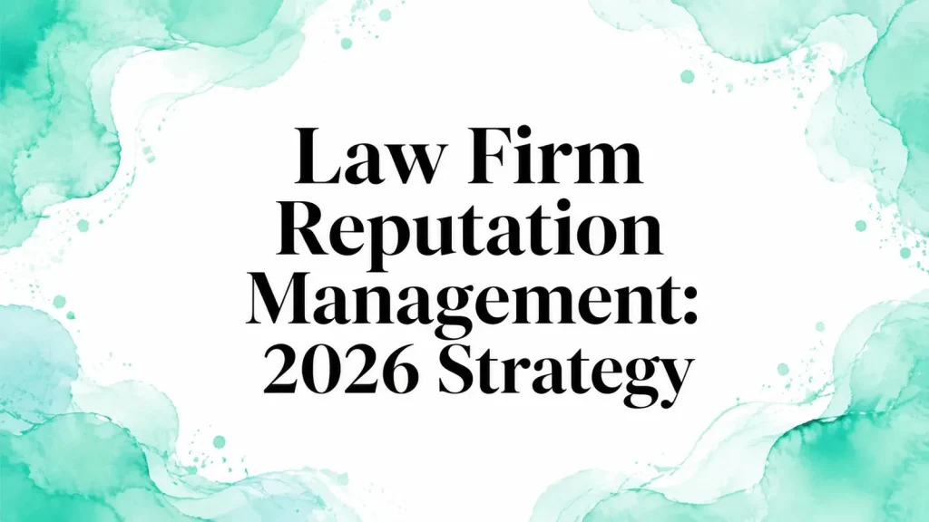 Law Firm Reputation Management: 2026 Strategy