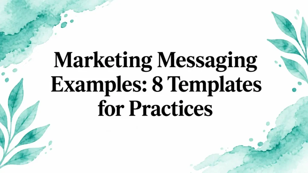 Marketing Messaging Examples: 8 Templates for Practices