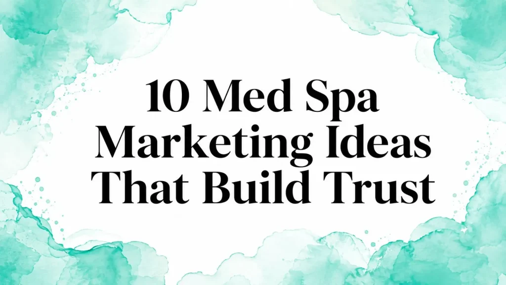 10 Med Spa Marketing Ideas That Build Trust