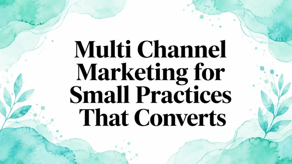 Multi Channel Marketing for Small Practices That Converts